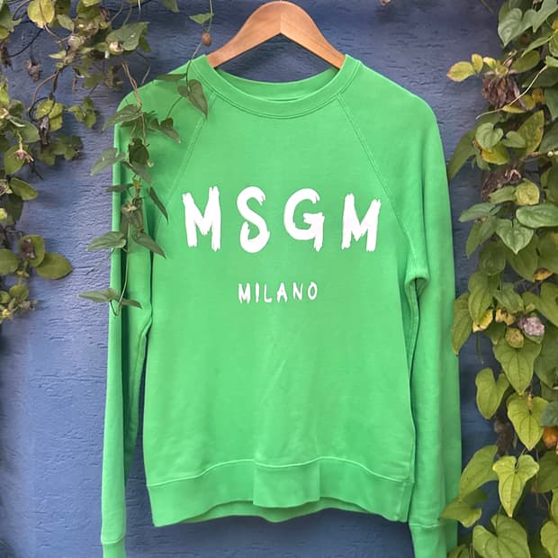 MSGM 로고 맨투맨 스웻셔츠 (green)