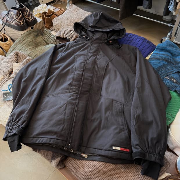 90 ~ 00S 오클리 2 IN1 핑거홀 베스트 후디 스포츠 자켓 L X