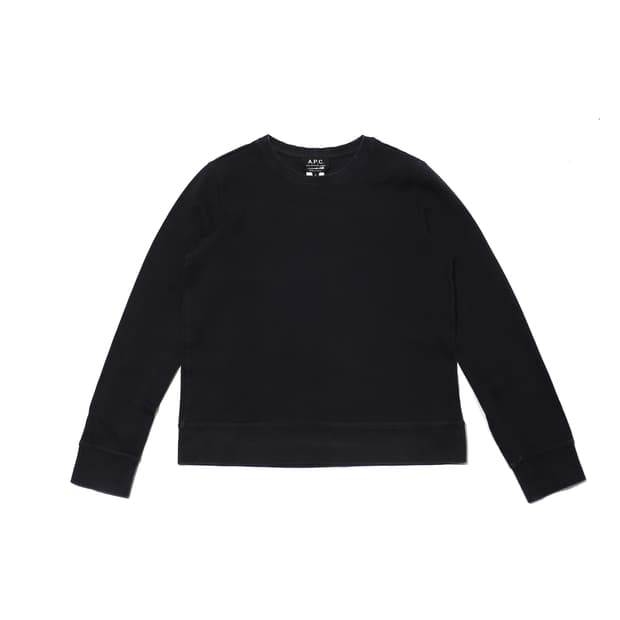APC 블랙 워싱 맨투맨 women S