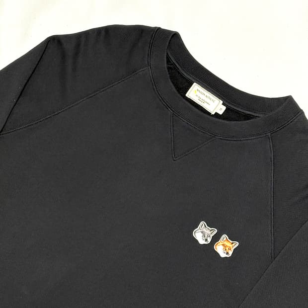 XL 메종 키츠네 더블 폭스 헤드 패치 맨투맨