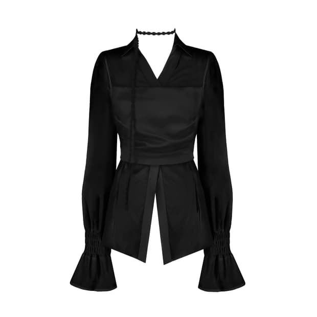 클리시어 솝 윤비누 블라우스 세트 블랙 