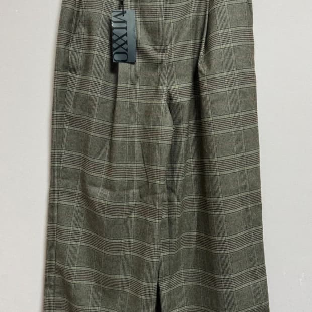 새상품 미쏘 여성 와이드 체크 슬랙스