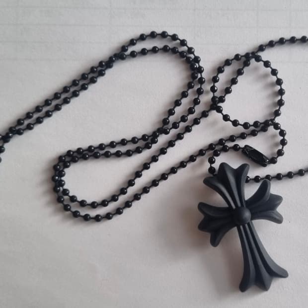 크롬하츠 실리콘 목걸이 블랙