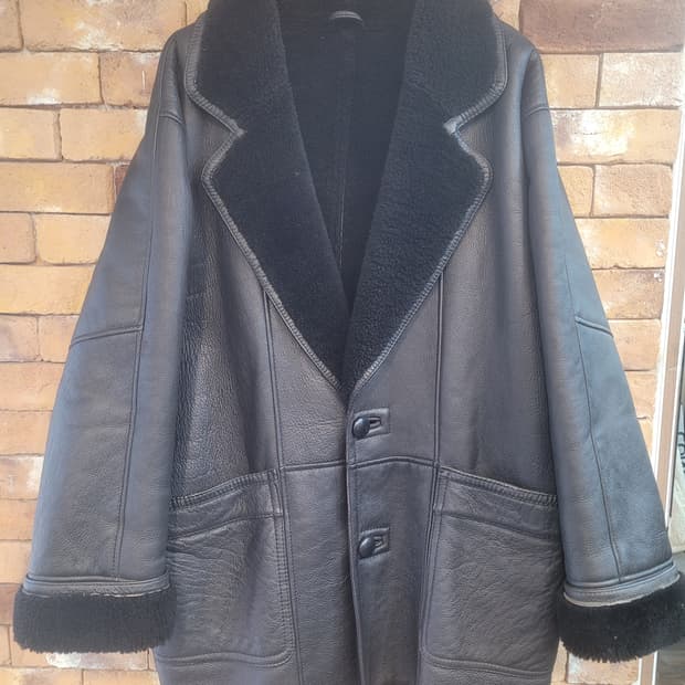 포시타노 빈티지 양가죽 무스탕 코트 105