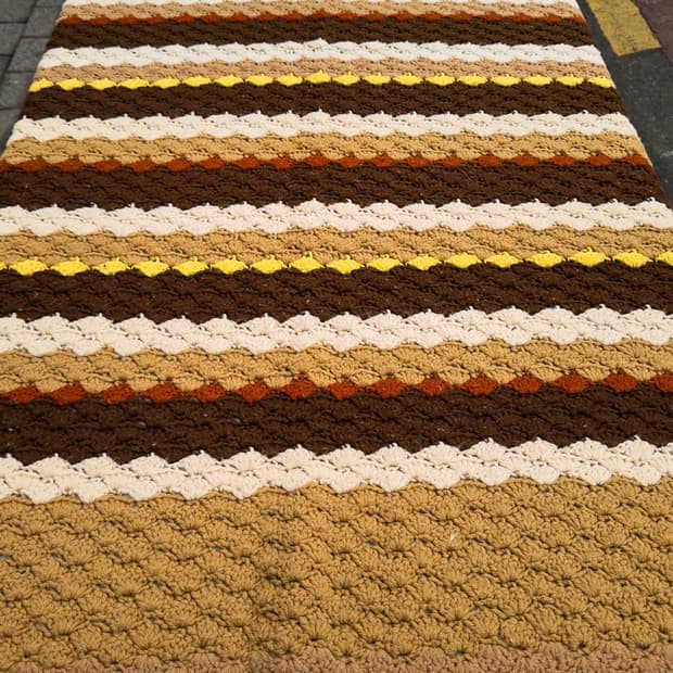 빈티지 소품 USA 크로셰 블랭킷