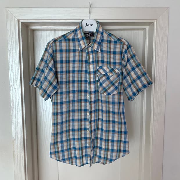 리바이스 70s 빈티지 웨스턴 포켓 반팔 체크 셔츠