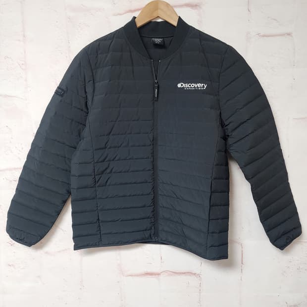 디스커버리 퀼팅 패딩 점퍼 블랙