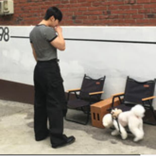 비조 사선 파라슈트 카고 팬츠