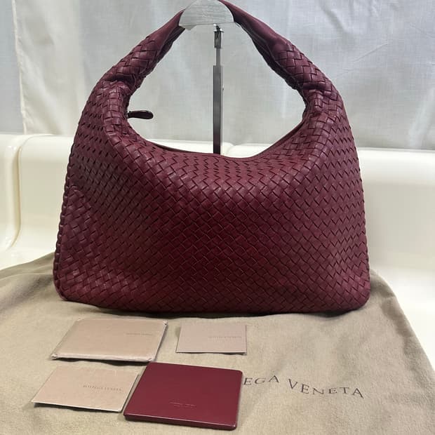 [A 정품] 보테가베네타 호보백 미디움 버건디