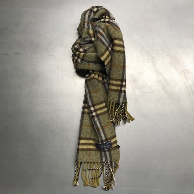 버버리 정품 램스울 머플러 카키