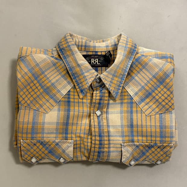 rrl 더블알엘 웨스턴셔츠 M