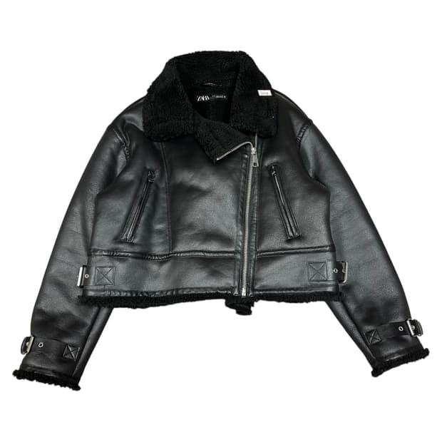 ✨ (바배) 자라 여성 블랙 무스탕 자켓