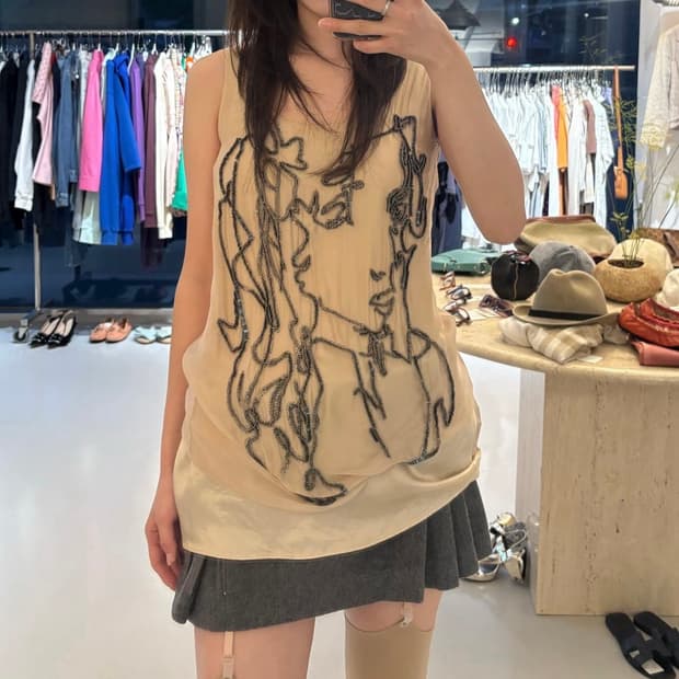 스텔라맥카트니 아플리케 레이어드 탑