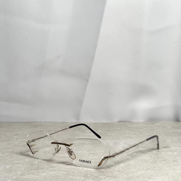 Versace 베르사테 무테 메탈 안경 실버