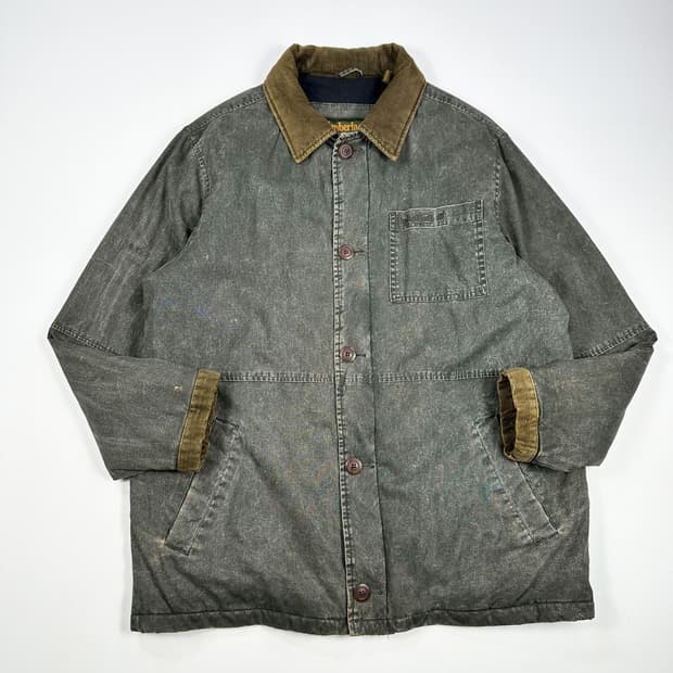 90s 팀버랜드 웨더기어 코듀로이 카라 초어자켓 실측M