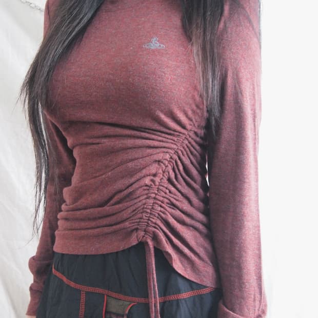 (새상품) 비비안웨스트우드 셔링 드레이프 롱슬리브