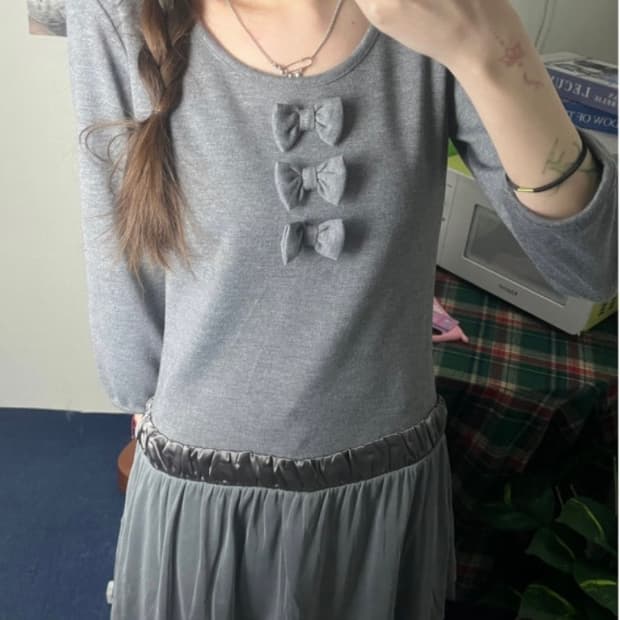 빈티지 리본 원피스