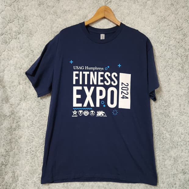 J598 [L] 길단 험프리스 미군 휘트니스 엑스포 반팔 티셔츠