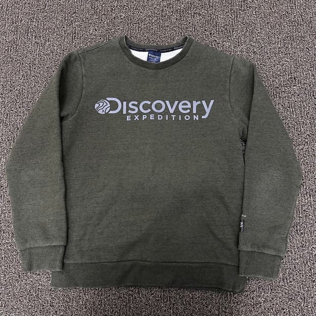 디스커버리 여성 기모 맨투맨 카키 95(M)