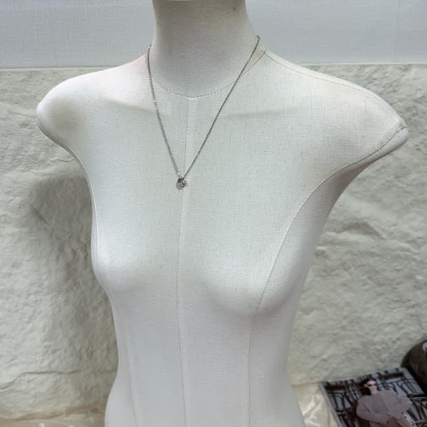 빈티지 G 큐빅 목걸이