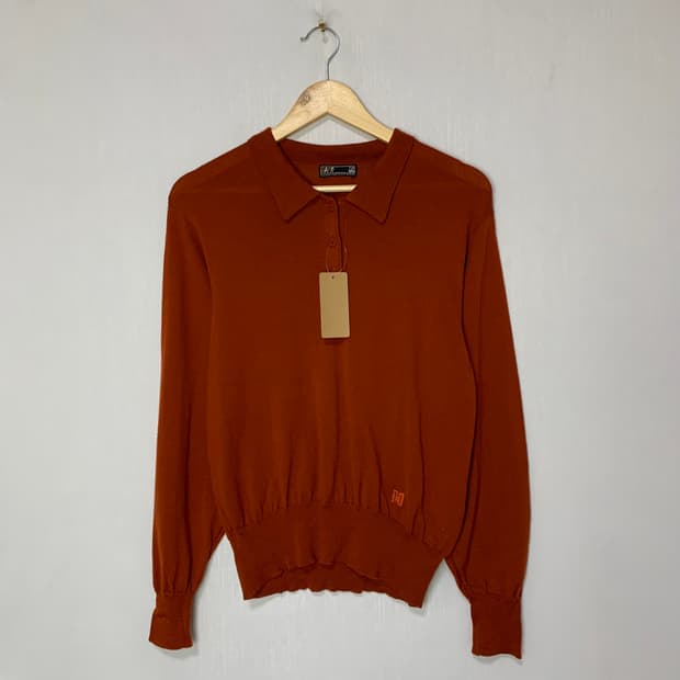 DAKS 닥스 오렌지브라운 카라 빈티지 니트