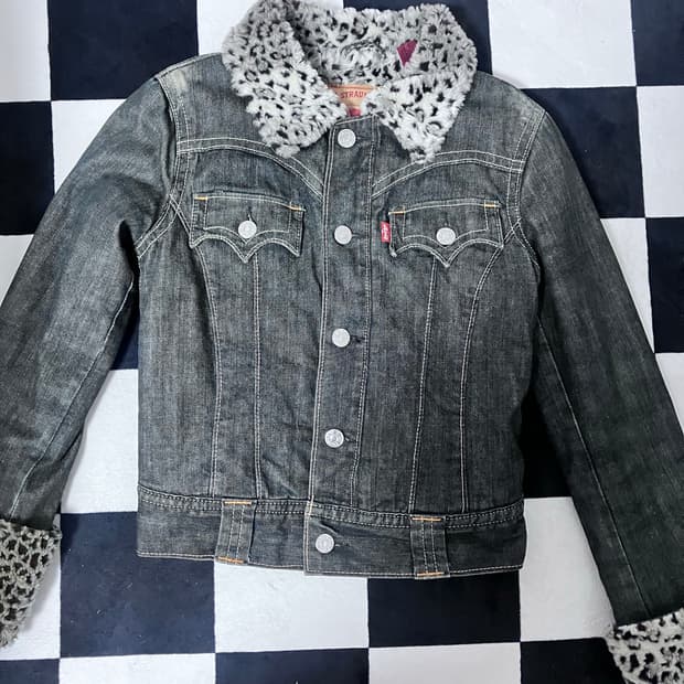 리바이스 타입 1 레오파드 쉐르파 데님 자켓(Levi's Type-1 L