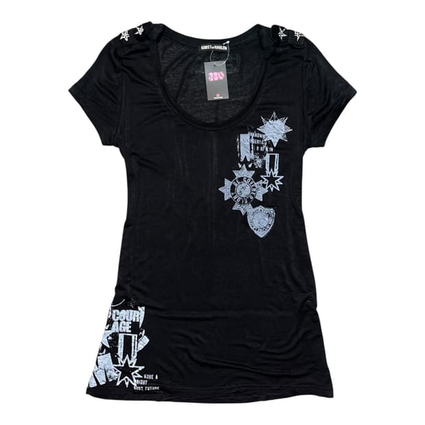 GHOST of HARLEM 고스트오브할렘 프린팅 반팔티 y2k펑크갸루