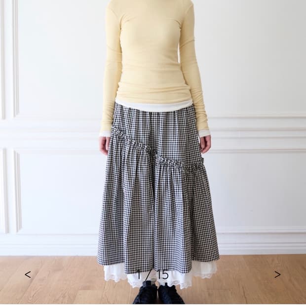 졸리레이드 체크프릴스커트