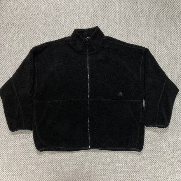 (2XL)아디다스 루즈핏 뽀글이 후리스 집업