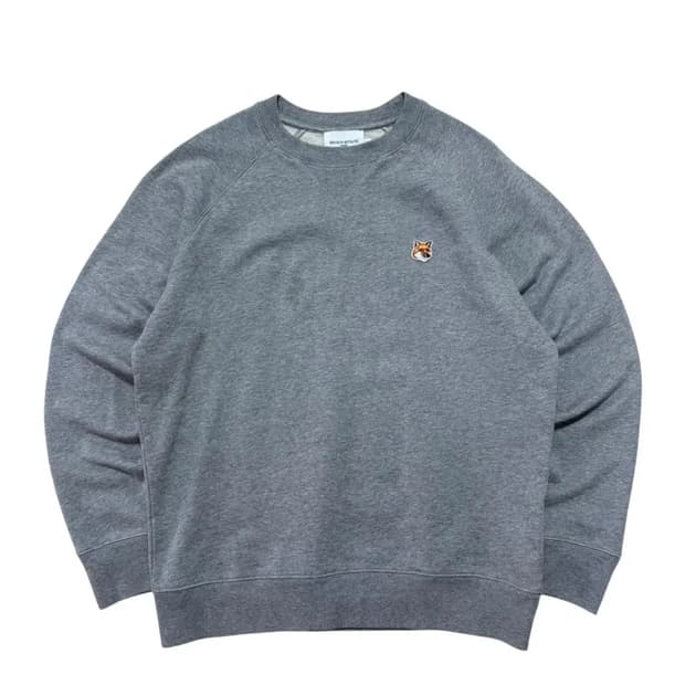 메종키츠네 폭스헤드  맨투맨 M 회색