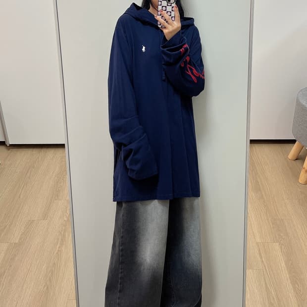 폴로 랄프로렌 신형 백로고 네이비 후드티