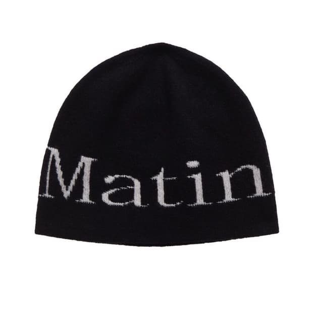 LOGO JACQUARD SHORT BEANIE IN BLACK