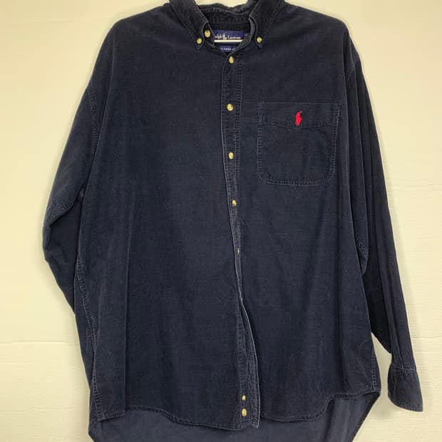 폴로 랄프로렌 네이비 코듀로이 셔츠 