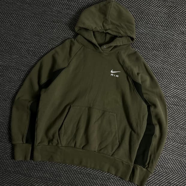 나이키 에어 카키 배색 후드 티셔츠y 3408