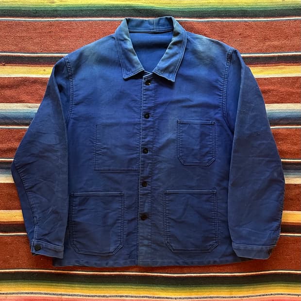 60s 빈티지 프렌치 몰스킨 워크 자켓