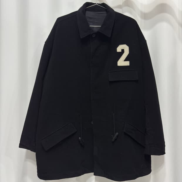y’s for men numbering wool coat