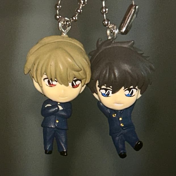 [희귀] 명탐정 코난 쿠로바 카이토 하쿠바 사구루 스윙 키링 괴도키드 백