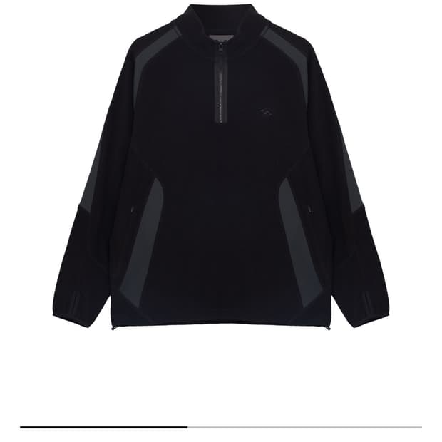 산산기어 하프 집업 후리스[블랙]