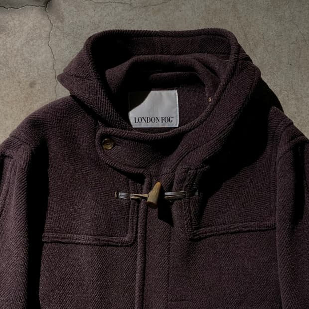 90s 런던 포그 컷파일 울 더플코트 브라운