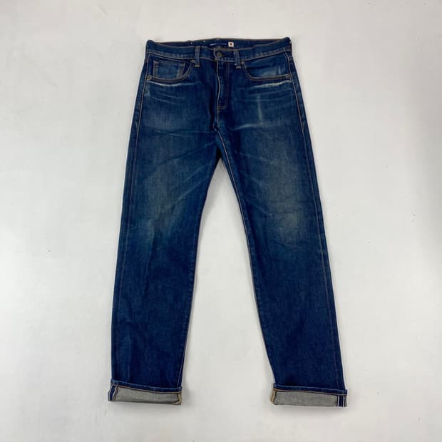 리바이스 502 빅E 재팬 메이드 블루탭 셀비지 데님 진 (32)
