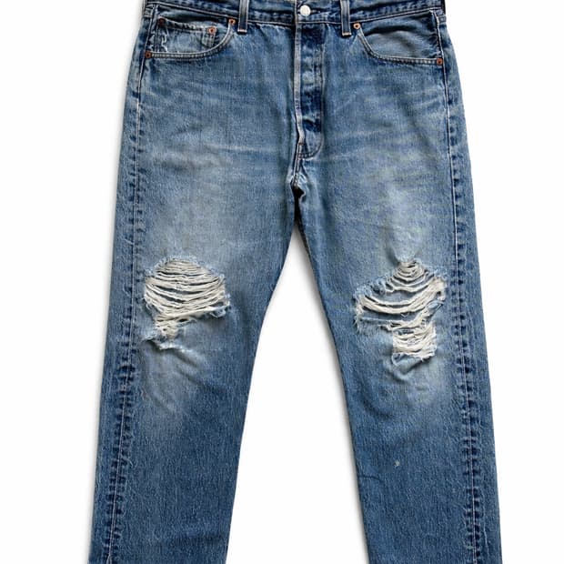 90s 리바이스 501XX 워싱 데님 34" USA MADE 발렌시아