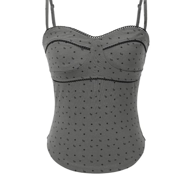 쓰리타임즈 Lolly picot top 롤리 피콧 탑 S