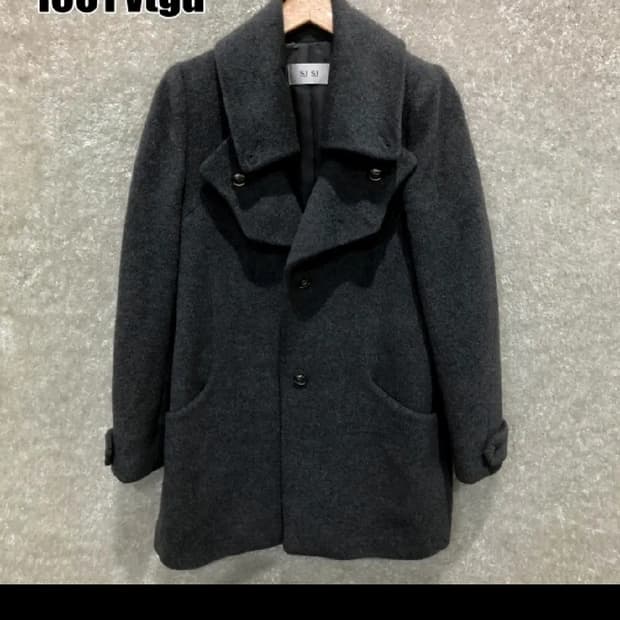 Sjsj 울 모직 코트 그레이