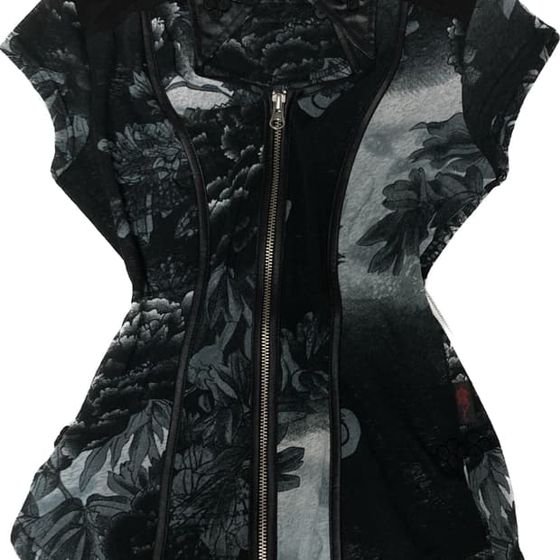 Ozzon 오즈온 오리엔탈 프린팅 치파오탑 셔츠