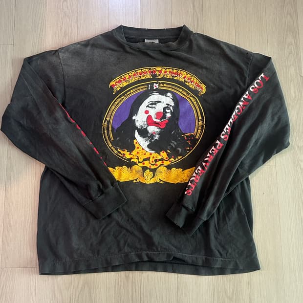 세인트 미카엘 x 본앤레이즈드 본 세인트 롱슬리브 티셔츠 블랙 L