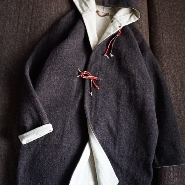 45rpm 더블 페이스 울 후드 코트