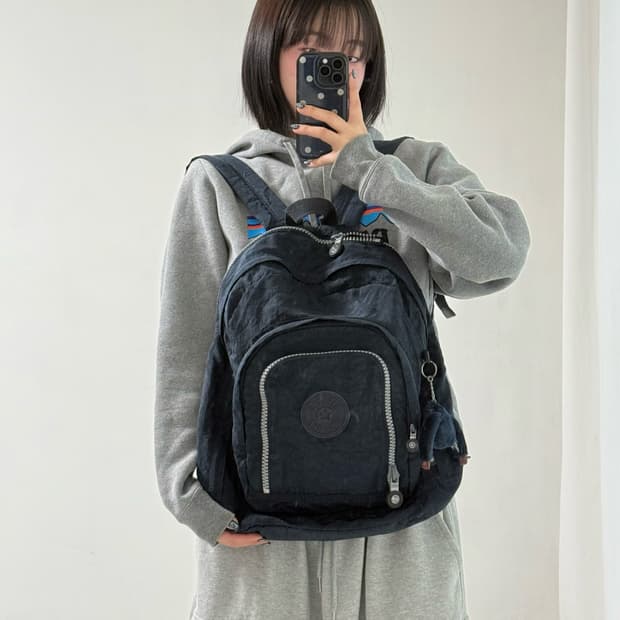 키플링 네이비 백팩
