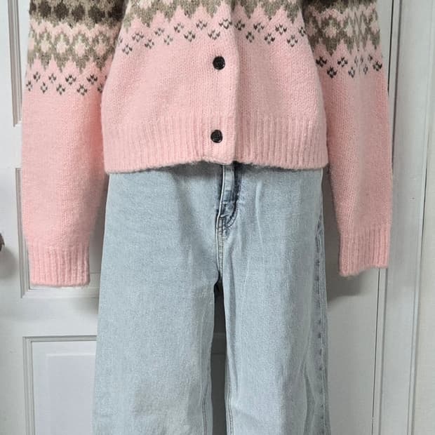 그로브 노르딕 봄핑크가디건