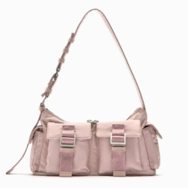 자라 포켓 숄더백 핑크 