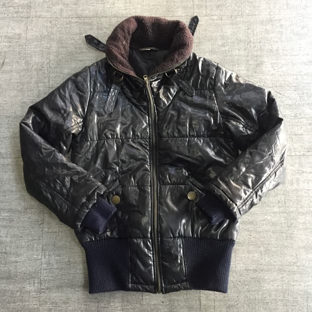 일본빈티지 Celegosip 올드스쿨스트릿보헤미안 유광패딩자켓